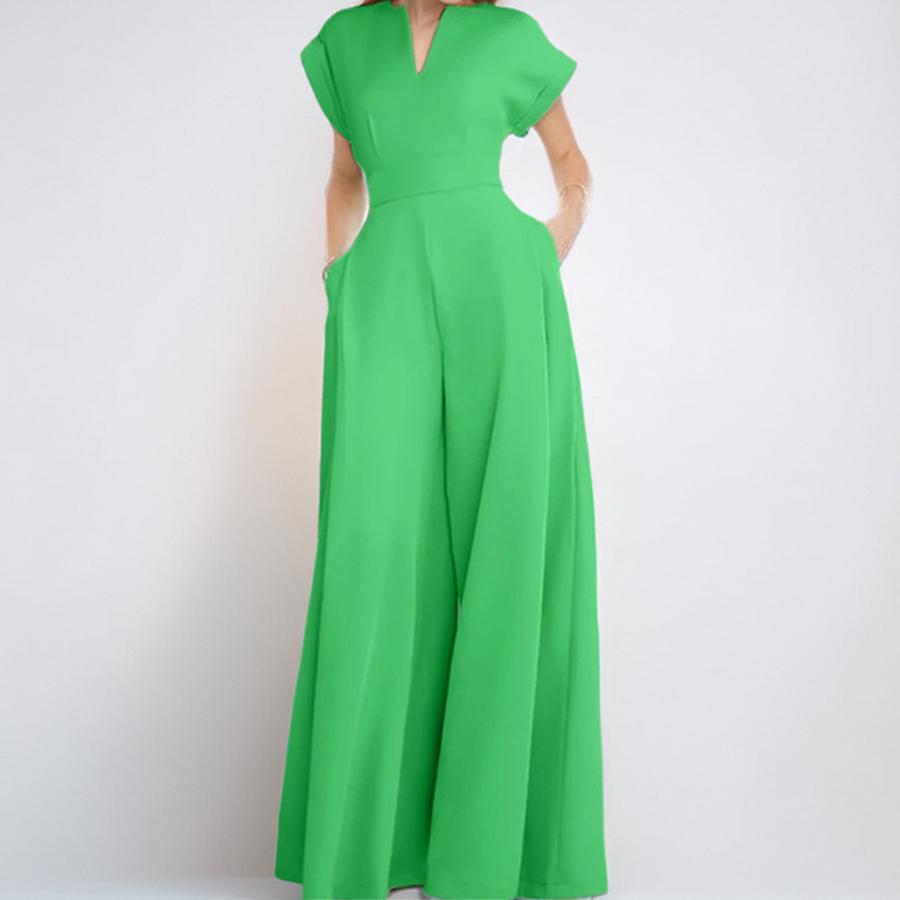 

Spring New Women s Fashion Elegant Casual Solid Color High Waist Slim Fit Wide Leg Jumpsuit 3XL