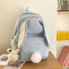 Schoolbag, Korean sweet schoolbag, cute bunny ear backpack for girls, middle schoolers, large capacity, high school and college student backpack trend
