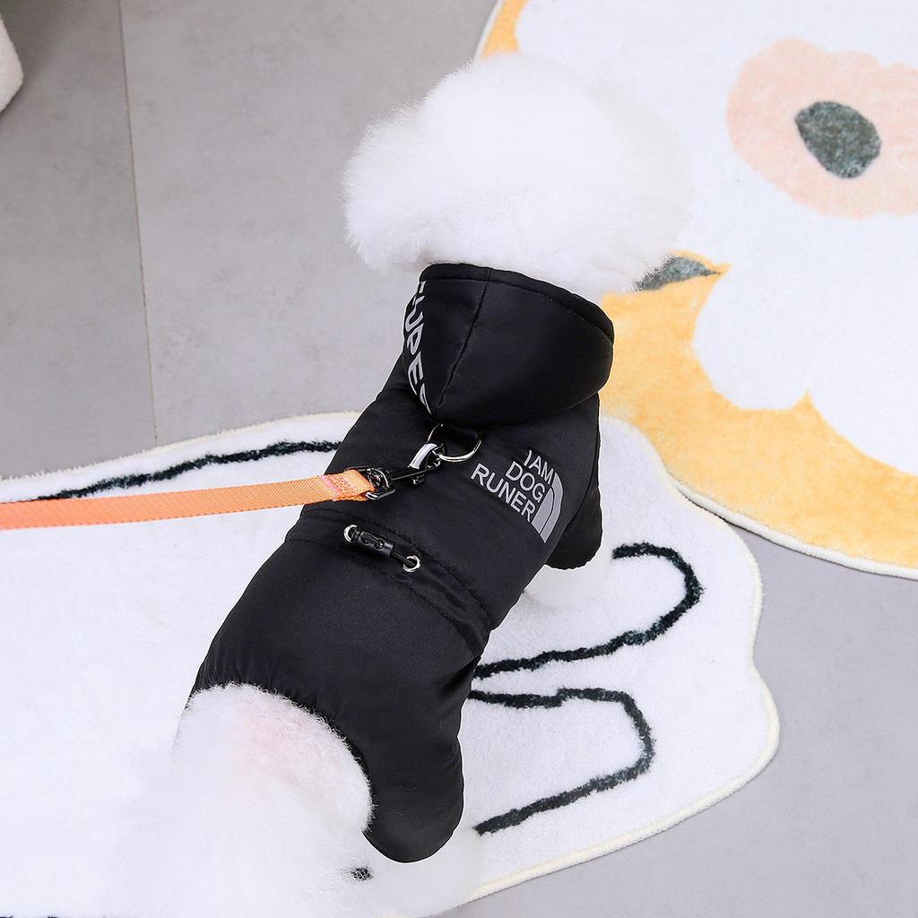 Reflective Four-Legged Cotton Dog Coat for Autumn and Winter Sports