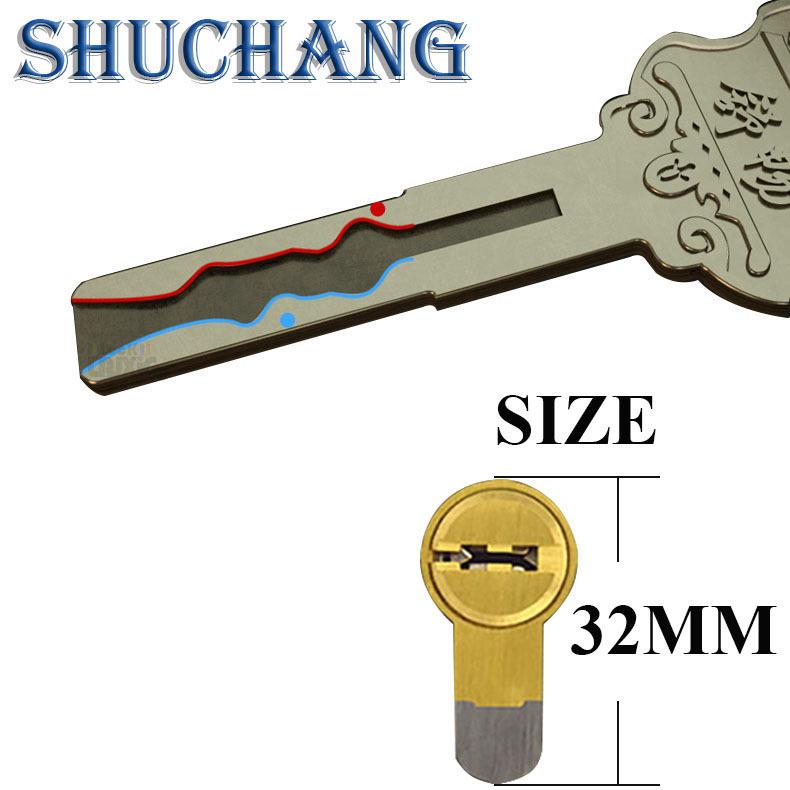 Common Security Door Lock Brass Cylinder  Anti Pry Stainless Steel Anti-collision Beam Class C Cylinder 10 Alloy Keys Key Lock