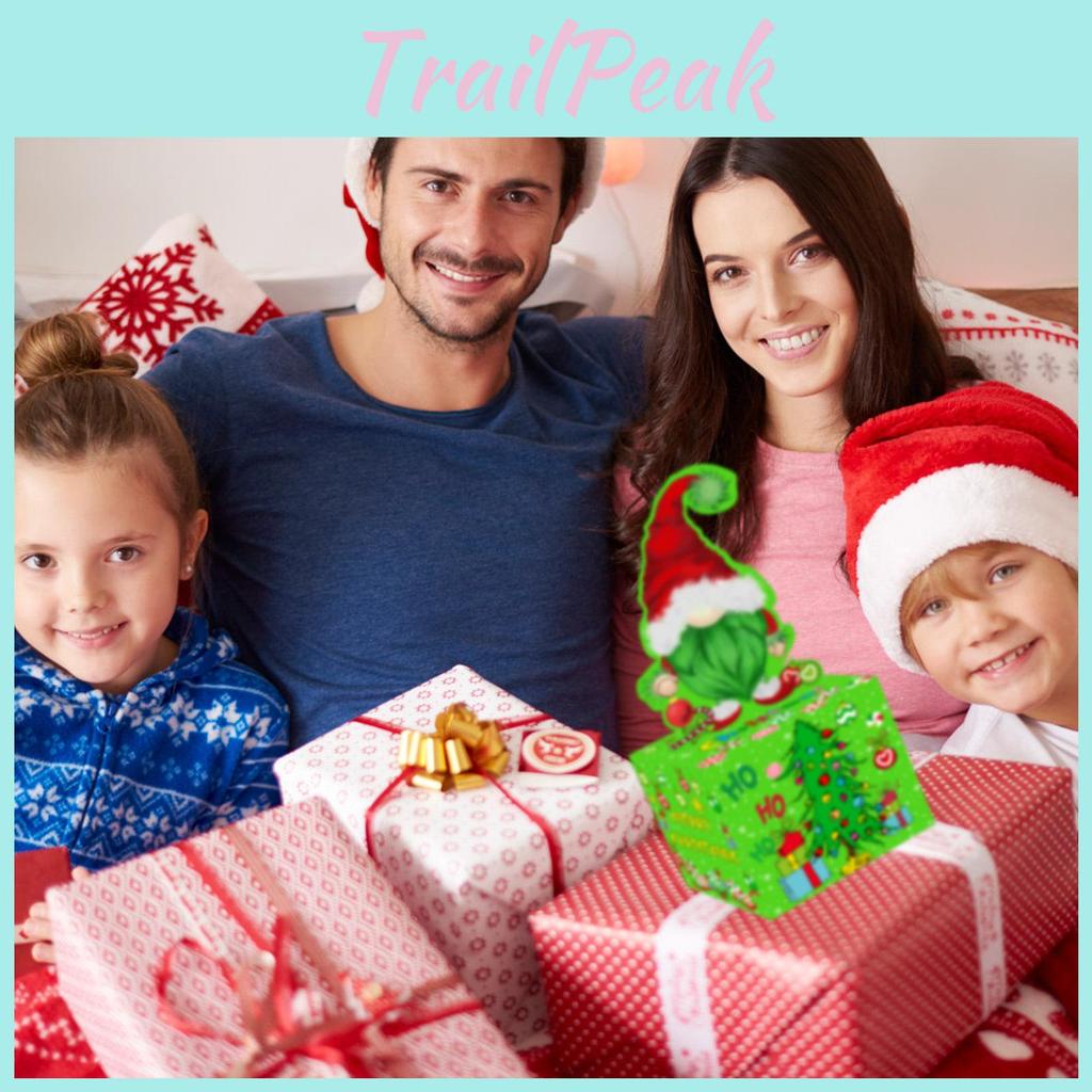 Christmas Festive Gift Box With Elf Character Design For Party Decorations And Gifts