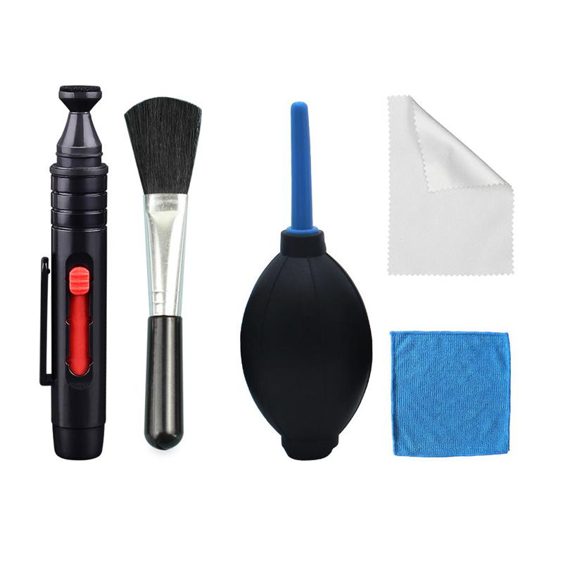 

Набор для чистки камеры 5 шт. Воздуходувка+Кисточки для линз+Чистящий карандаш+Чистящая салфетка для линз и фильтров камеры, экрана сенсора, ЖК-экрана