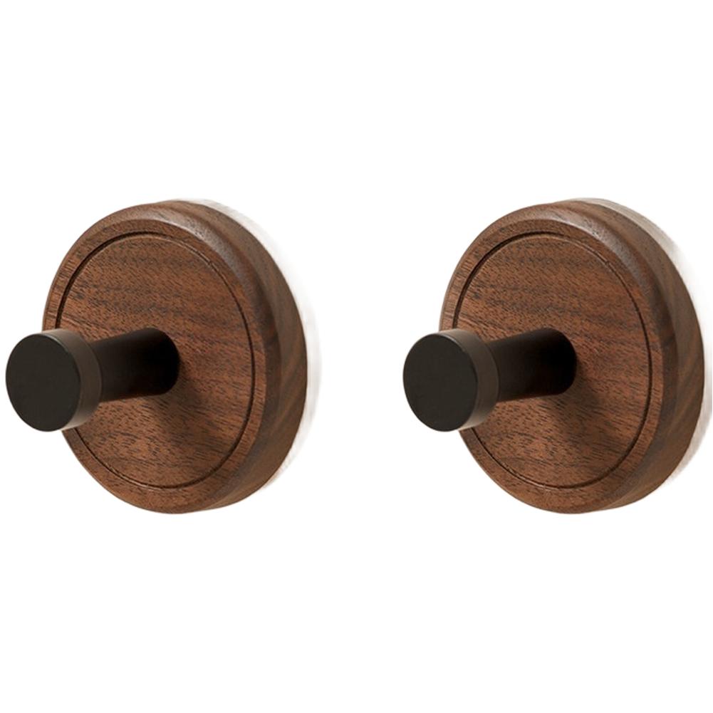 Strong Suction Cup Hook with Walnut Wood Design No Drill Needed Heavy Duty Wall Mount for Bathroom Towels and Accessories