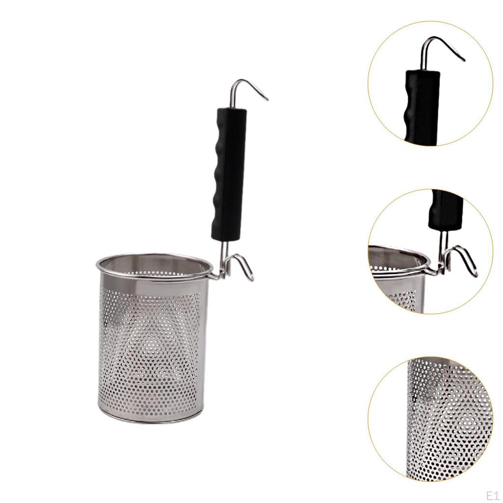 Food Strainer Basket In Stainless Steel for Rinsing Pasta And Dumplings