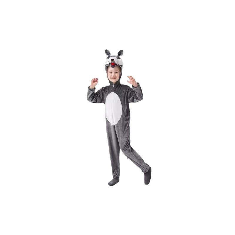 Halloween big bad wolf cosplay costume children's male and female animal onesie costume