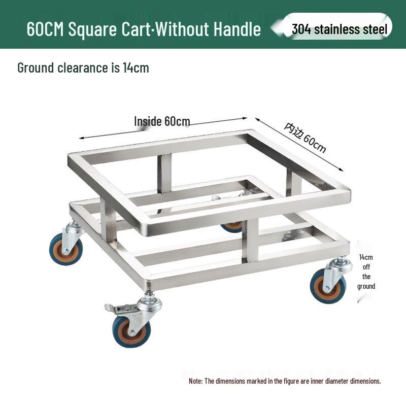 HPMILY 304 Stainless Steel Mobile Utility Cart