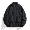 New Men's Jacket Stand Collar Jacket Loose Large Size Work Baseball Uniform Casual Men's Top