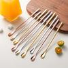 304 Stainless Steel Long Handle Bar and Mixing Spoon for Honey, Coffee, Ice, and Table Use