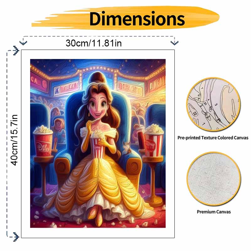 Disney Beauty and the Beast Cinema oil painting art painting kit handmade diy gift home decoration wall decor for living room art