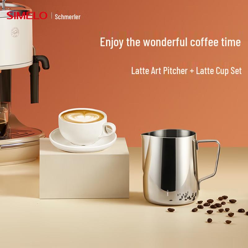 Schmeler Ceramic Latte Art Cup & Saucer Set