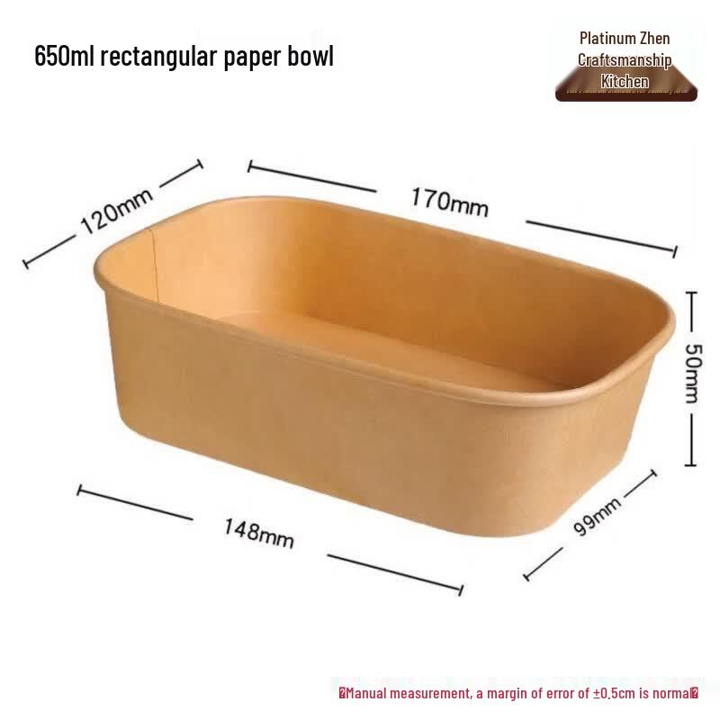 Disposable Food Grade Kraft Paper Meal Box