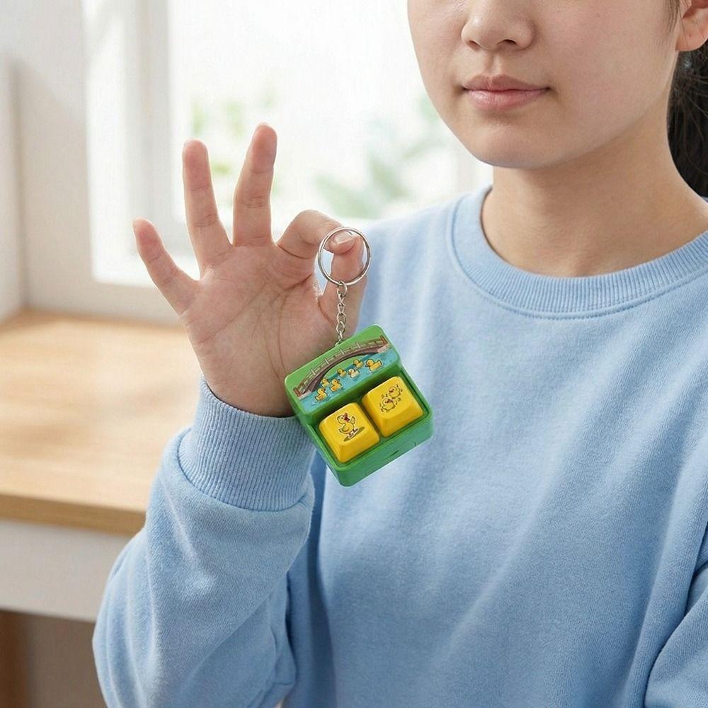 with LED Light Keyboard Games Keychain Plastic Interactive Keychain Phone Stand  Kids Toy