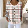Women's Fashion Long Sleeve Christmas Snowman Snowflake Print Jacket Cardigan