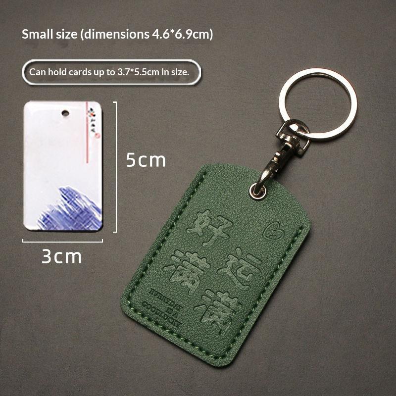 

Pu Leather Rectangular & Teardrop Shape Access Card Holder Bus Card Elevator Card Protective Case A8