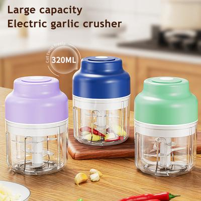 Electric Garlic Masher Mini Portable Veggie Chopper USB Charging Wireless Food Processor Meat Slicer Egg Beater