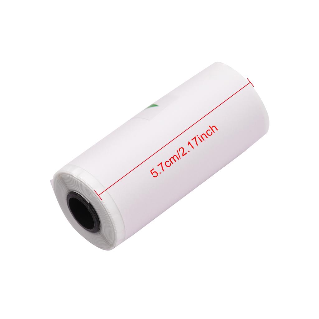 5 Stück Haftende Thermodruck-Kassenbon-Papierrollen 57*25mm für Mini-Taschen-Fotodrucker Peripage Poooli Paperang High