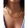 Emanco Ornament Supply Fashion Stainless Steel Accessories Ins Gold Plated Necklace Ladies Clavicle Chain Figaro Necklace