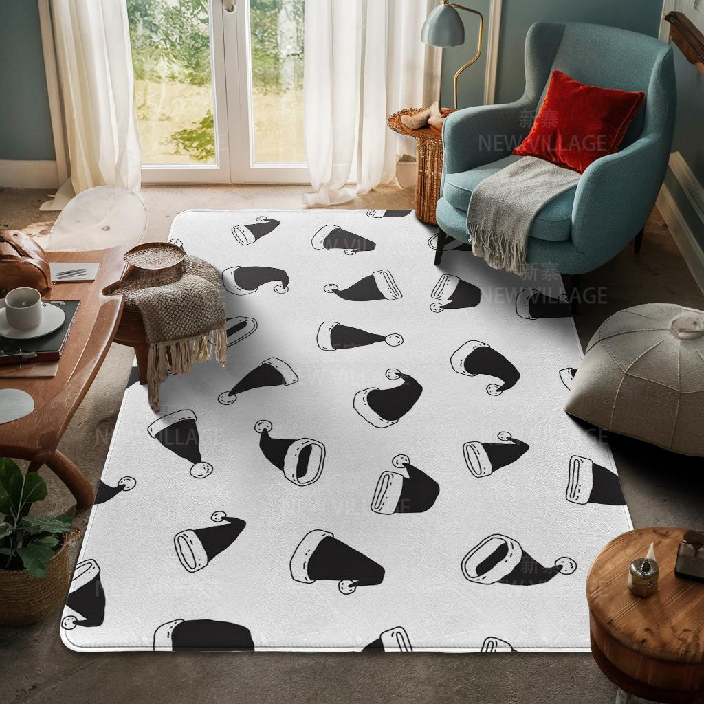 House Entrance Carpet Home Door Mat Living Room Bath Foot Bathroom Non-slip Water Absorption Rugs Bath Merry Christmas Winter