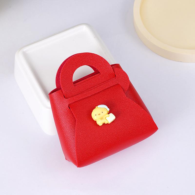 Cartoon Gelbe Enten-Greifautomaten-Schlüsselanhänger Macaron-Anhänger Münzbeutel Tasche