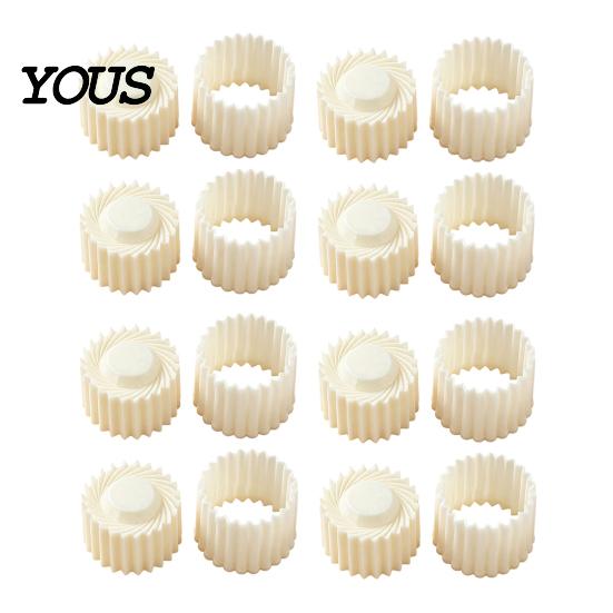 Easy Clean Baking Mold 2-in-1 Round Mooncake Mold, Double Ended Pastry Press with Scallop And Sandwich Maker Spiral Embossing for DIY Baking,
