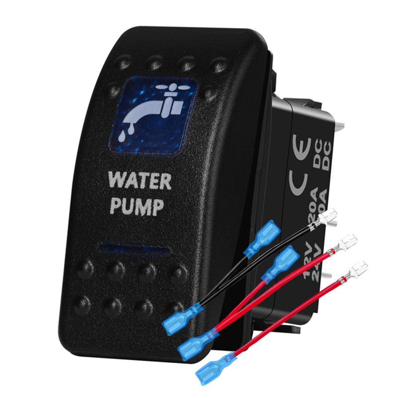 12v/24v Blue Led Light 5 Pin On Off SPST Rocker Switch 7 Pin On Off On ARB Carling Style Car Boat Waterproof Pump Push Switch