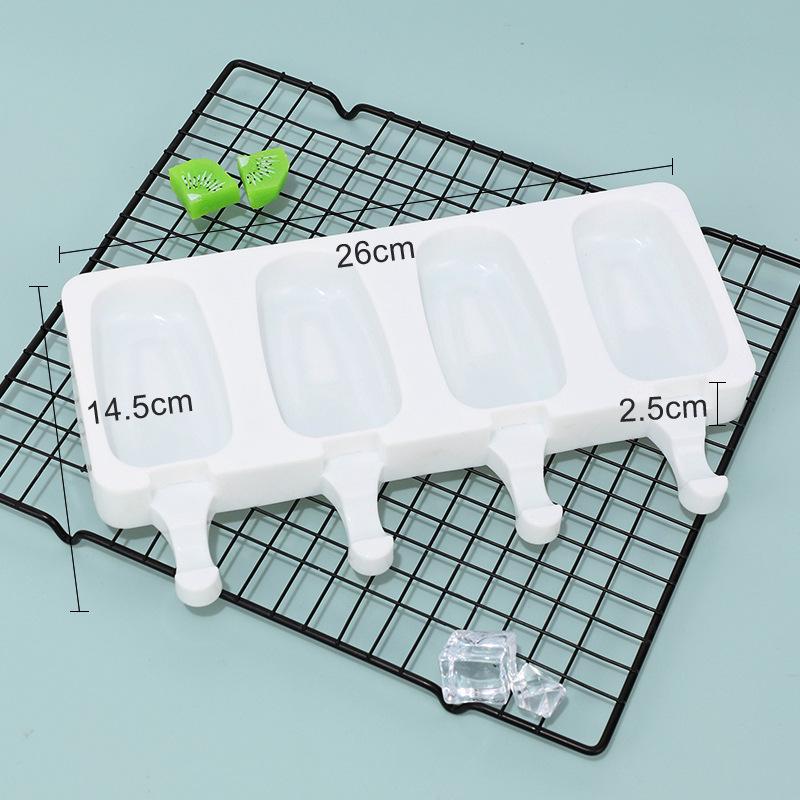 Snadno vyklopitelná silikonová forma na nanuky a zmrzlinu pro domácí použití