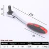 72 Tooth Drive Ratchet Wrench Mini 12-17mm Socket Spanner With Comfortable Rubber Grip Household Small Socket Batch Head