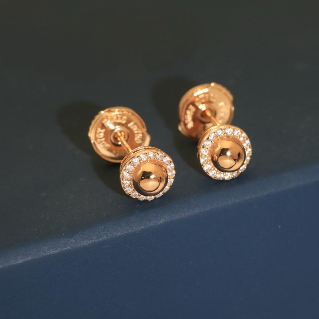 vacuum plated platinum inlaid with sparkling diamonds earring hot selling, highest version on the market  Non-allergic