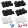 6 Cells Mousse Cake Mold Square Flower Heart Shaped Chocolate Dessert Baking Mold  Kitchen Tools