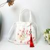 Elegant Chinese Style Drawstring Bucket Bag Organza Small Purse Bag  Shopping