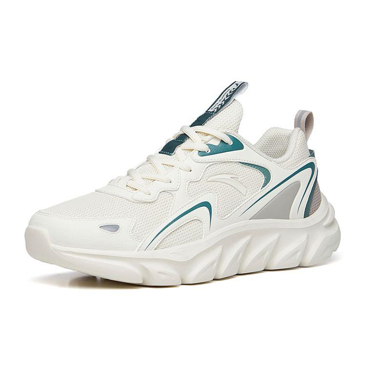 Anta Fashionable Simple Shock Absorption Non-Slip Wear-Resistant Low-Top Sports Casual Shoes Men Sneaker Gray Green 912245522-1