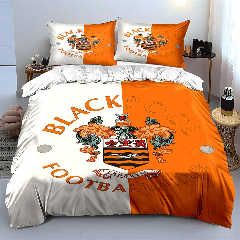 Blackpool Football Club Bedding Bedding Duvet Cover Set Duvet Cover Pillowcases (1 * Duvet Cover 2 * Pillowcases, without duvet insert)