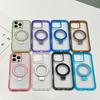 For iPhone 16 Pro Case Compatible with MagSafe Kickstand Clear TPU PC Phone Back Cover