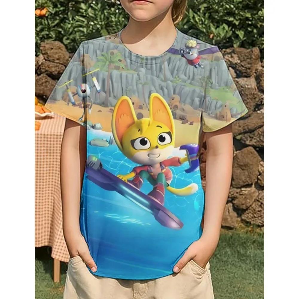 Summer 3DPrinting The Creature Cases Children's animated series Tops Anime T-shirt Sam Snow and Kit Casey Cartoon Print Casual   Cute T-shirt