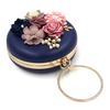 Women Chic Evening Bag Round Flower Dinner Party Wedding Clutch Shoulder Handbag MIT