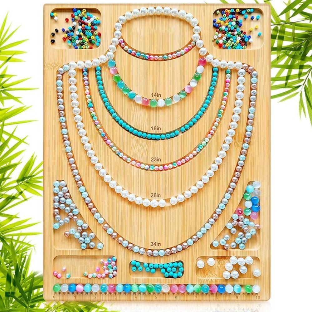 Wooden Beading Mats Trays Fashion Jewelry Making Tray Funny Bracelet Beading Boards Home