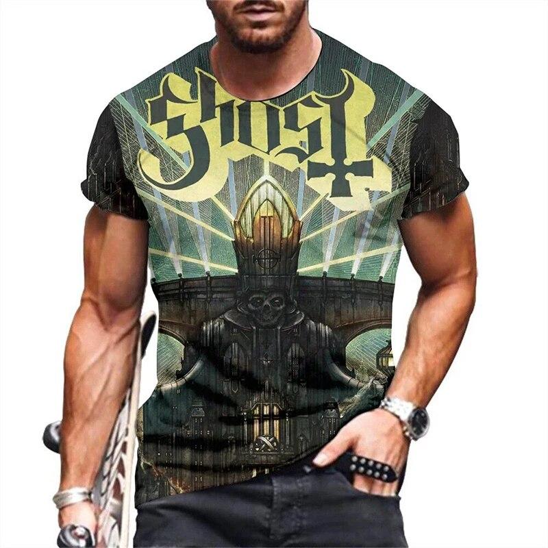 Summer Ghost Band T-Shirts 3D Print Streetwear Men Women Hip Hop Fashion Oversized Short Sleeve T Shirt Kids Tees Tops Clothing