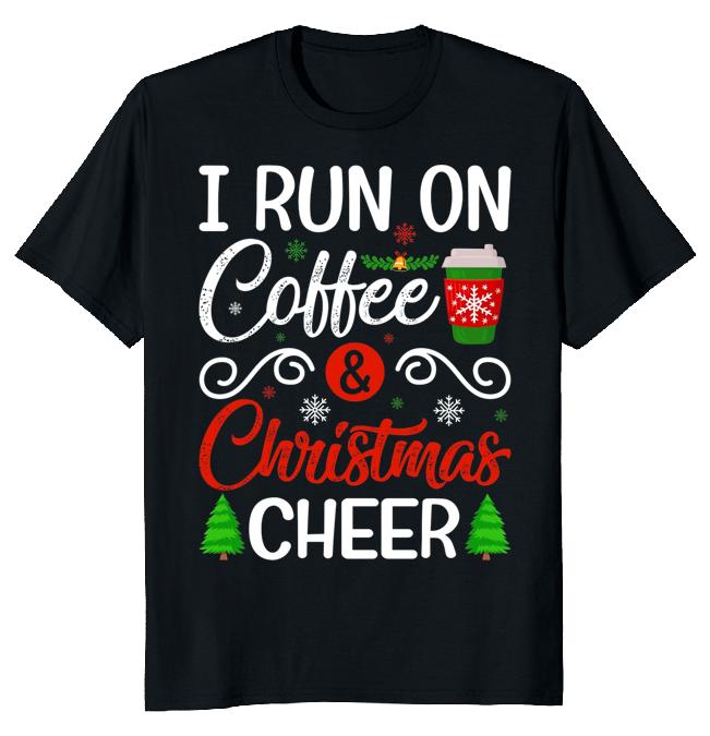 

Футболка унисекс Run On Coffee And Christmas