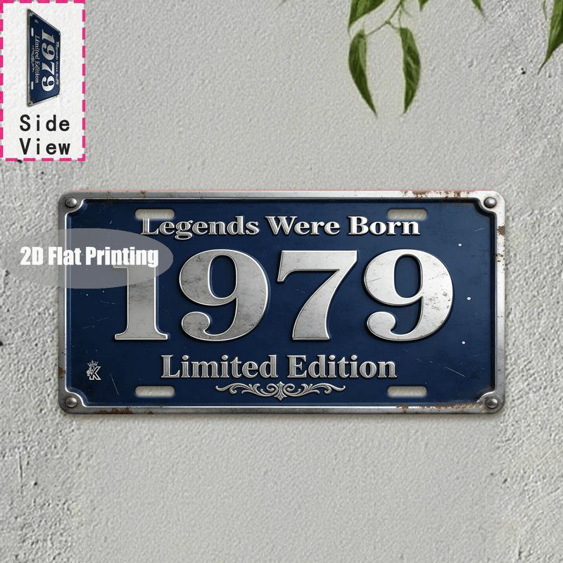Vintage Distressed Year City Plant Name Slogan License Plate Metal Tin Sign Retro Wall Decor For Bar Cafe Home Garden