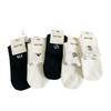 Female Spring and Summer Cartoon Embroidered Heel Small Ear Breathable Mesh Tube Cotton Socks