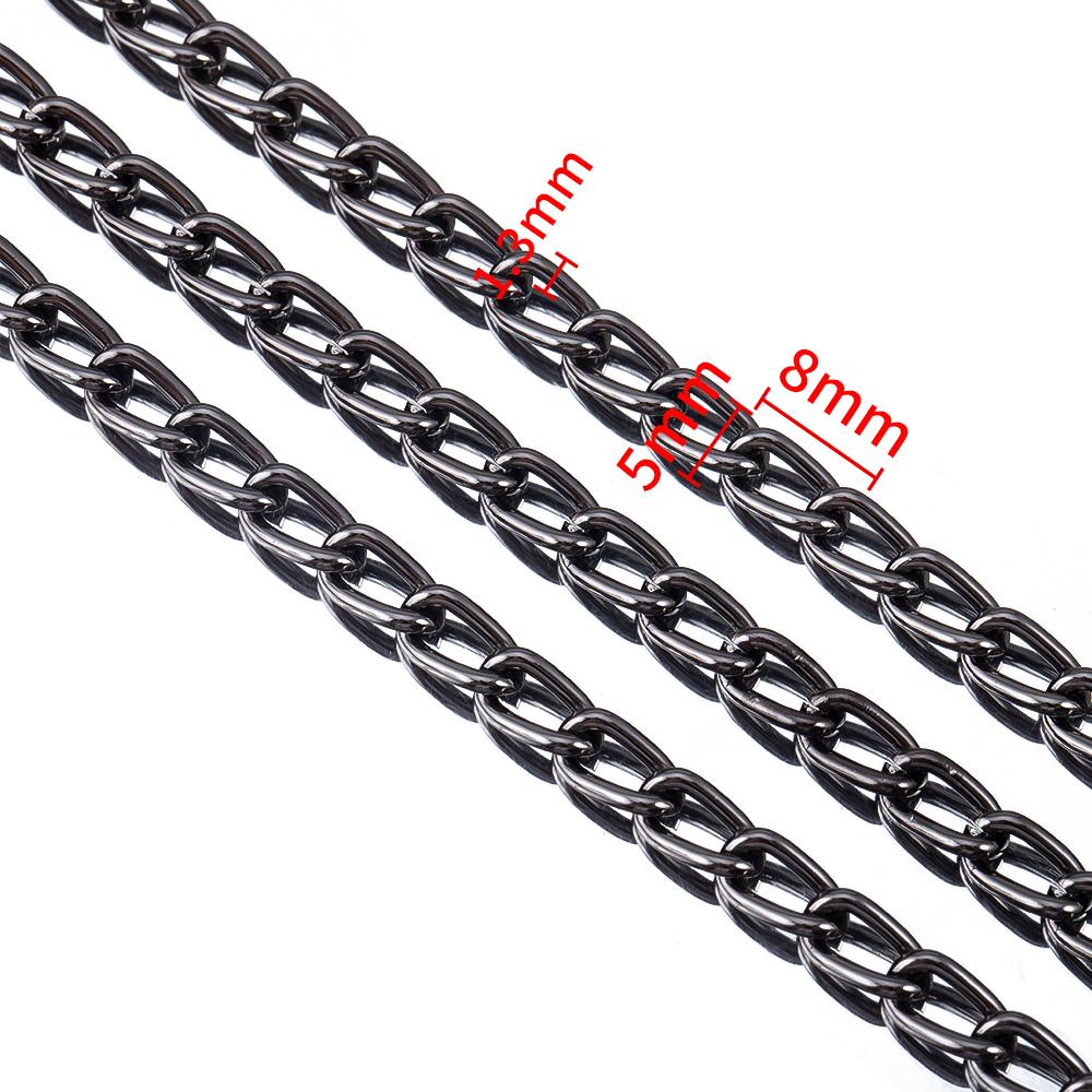 2M 1M 0.5M Aluminium Chain Curb Twisted Chain Links for DIY Handmade Necklaces Bracelets Jewelry Making Accessories Multi Color