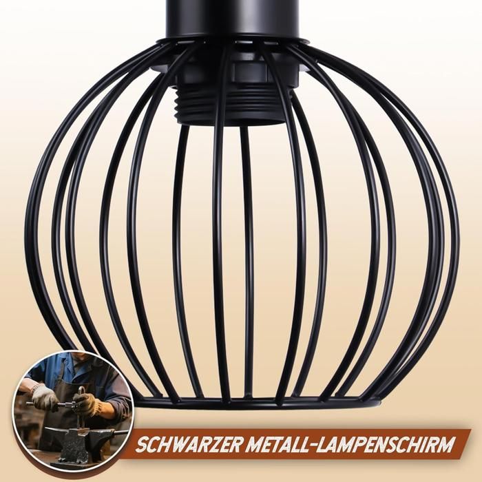 Lampe de table - NETTLIFE - Nettlife - E27 - Métal noir - Design industriel