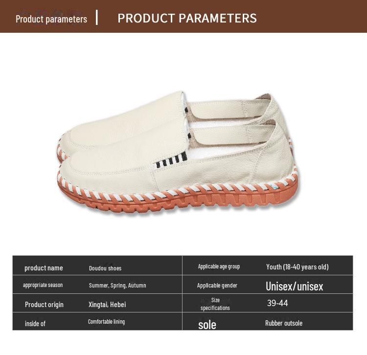 Mocasini alb din piele de vară pentru bărbați – pantofi casual respirabili, cu talpă moale, versatilă