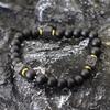 Fashion Natural Stone Bracelet For Men 8mm Volcanic Rock Obsidian Strand Braclet Meditation Healing Braslet Rosary Beads Pulsera