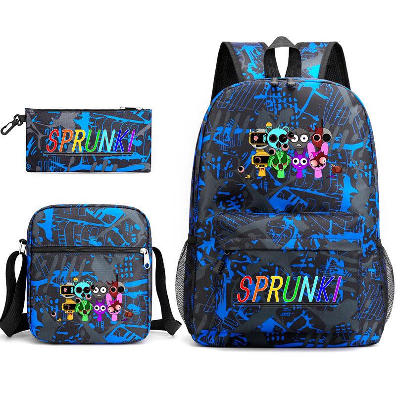 School bag rhythm box-sprunki heat transfer versatile college student large capacity travel backpack D