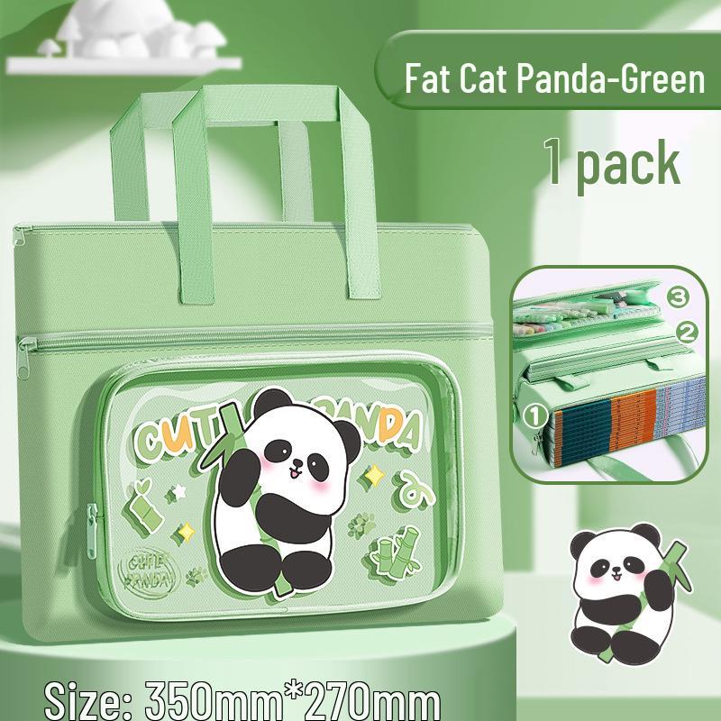 

Холщовая сумка-тоут Kaba Bear на молнии - Школьная сумка большой вместимости для студентов