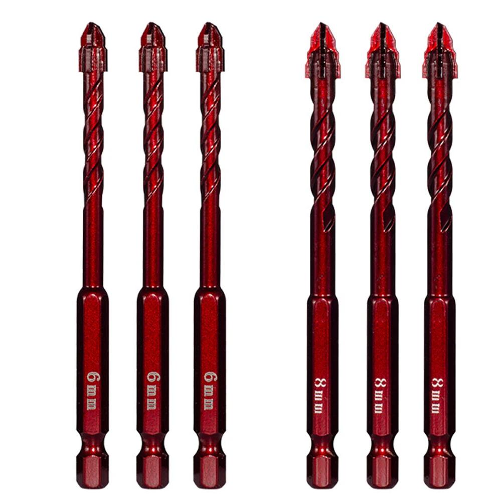 4/5/6 Stück 6/8/10/12mm Effizientes Exzentrisches Bohrer-Set 1/4 Zoll Schaft Für Glas/Zement/Granit Und Betonbohren