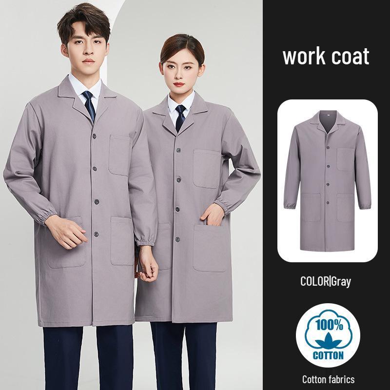 Custom Printed Wear-Resistant Lab Coat - High-Quality, Dirt-Resistant Workwear for Workshops and Factories