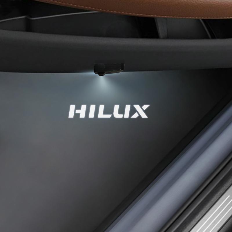 

1/2Pcs For Hilux Pick-Up Trucks OFF-Road Vehicle SUV Logo Car Door HD LED Lamps Projector Courtesy Welcome Lights