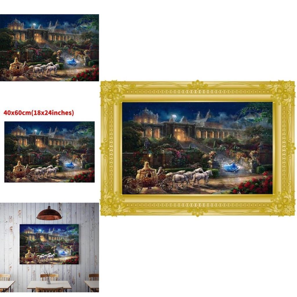 Mermaid Princess Canvas Wall Art Modern Fairy Tale Kids Room Decor Painting